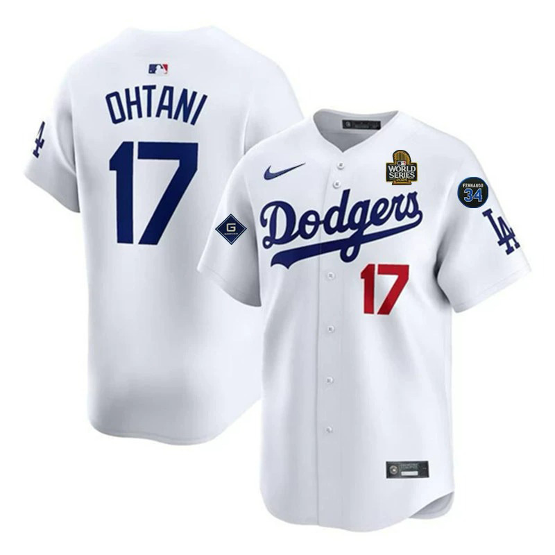 MLB 【2024ワールドシリーズロゴ入り】ドジャース 大谷翔平レプリカユニフォーム #17