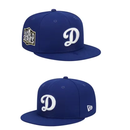 MLB ドジャース ニューエラ キャップ 野球帽子 平つば Dマーク ブルー