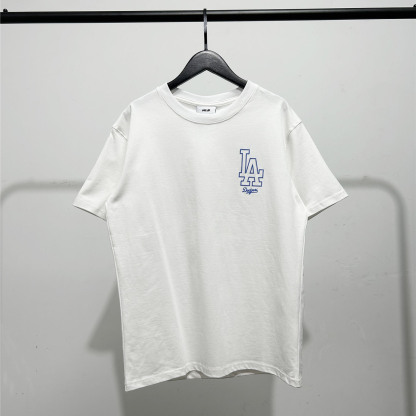 MLB ドジャース 新作 半袖 Tシャツ コットン ブルー
