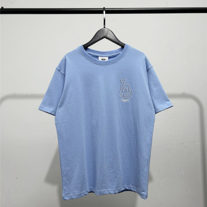 MLB ドジャース 新作 半袖 Tシャツ コットン ブルー