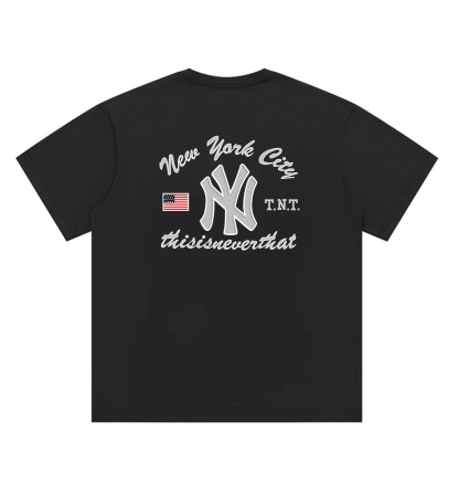 MLB ヤンキース 新作 半袖 Tシャツ コットン クルーネック メンズ レディース