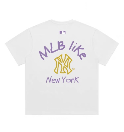 MLB ヤンキース 新作 半袖 Tシャツ コットン クルーネック メンズ レディース