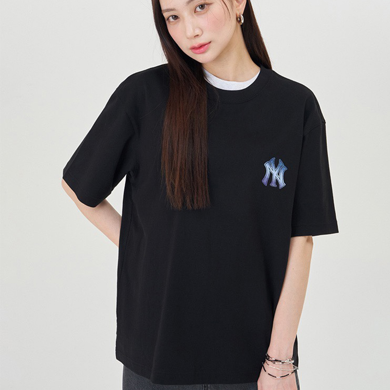 MLB ヤンキース 新作 半袖 Tシャツ プリント クルーネック メンズ レディース