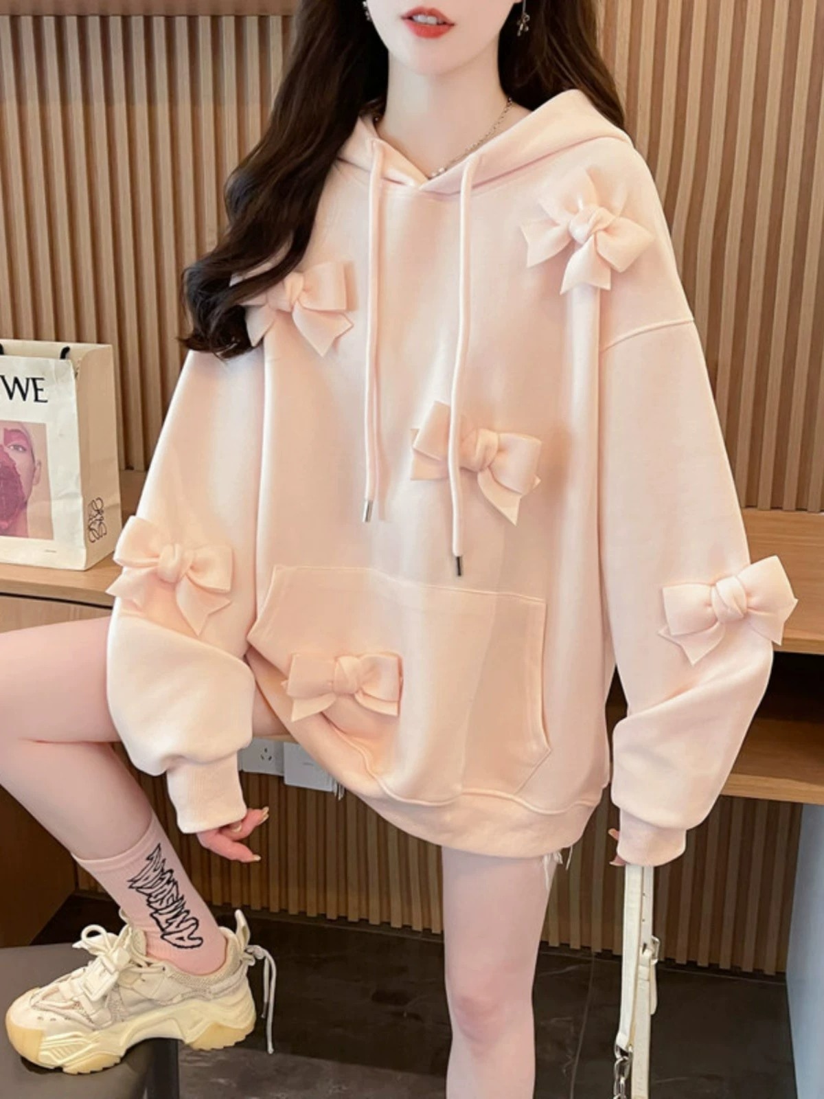 シンプル  コットン ピンク 長袖