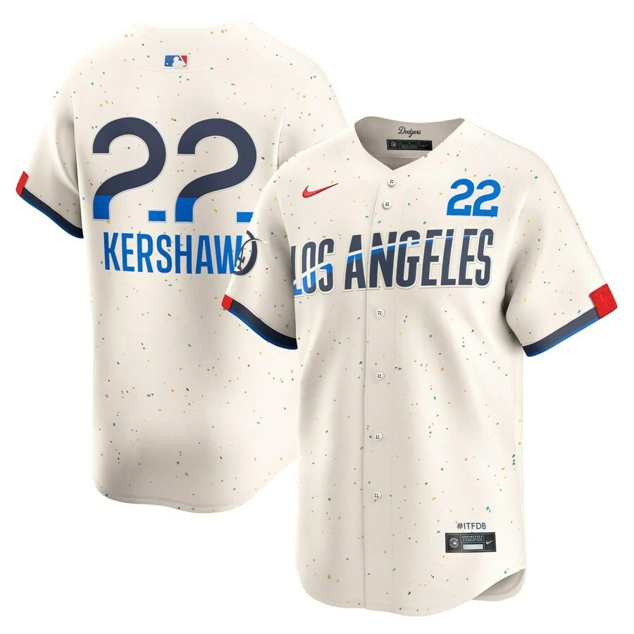MLB クレイトン・カーショー ドジャース ユニフォーム 2024 シティーコネクト リミテッド ジャージ ナイキ/Nike クリーム