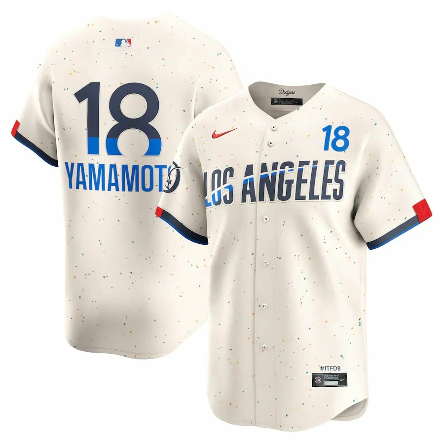 村上隆 x MLB ドジャーズ　山本由伸 ユニフォーム Mサイズ　ノベルティ付 村上隆氏とのコラボ限定コレクション「Takashi Murakami + MLB