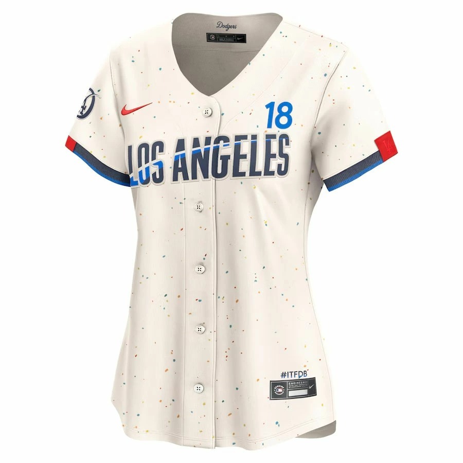 MLB 山本由伸 ドジャース ユニフォーム レディースサイズ 2024 シティーコネクト リミテッド ジャージ ナイキ/Nike クリーム