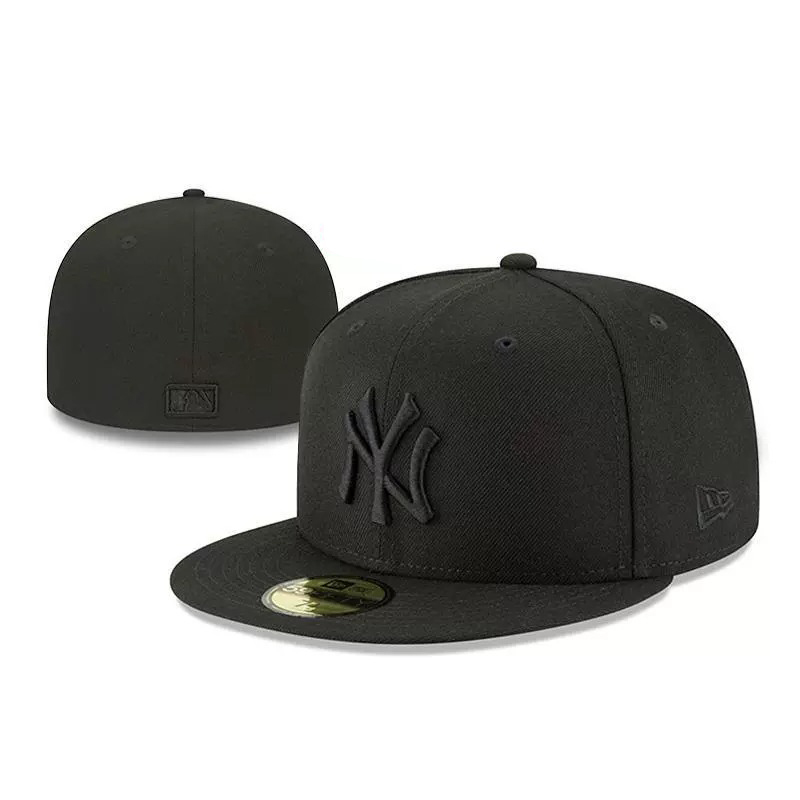 MLB ニューヨーク ヤンキース キャップ 平つば 男女兼用 ブラック