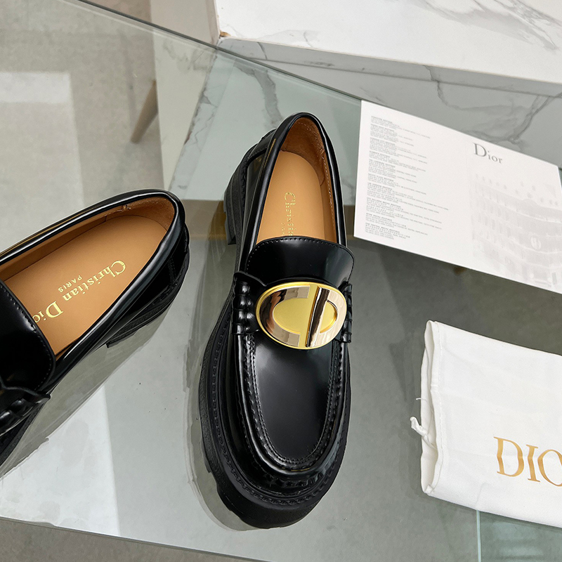 ディオール（DIOR）レザー 靴 シューズ 厚底 ローファー レディース