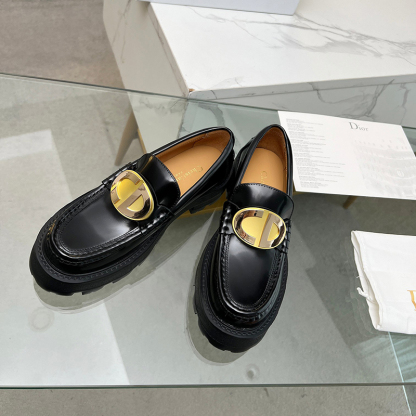 ディオール（DIOR）レザー 靴 シューズ 厚底 ローファー レディース