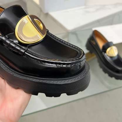 ディオール（DIOR）レザー 靴 シューズ 厚底 ローファー レディース