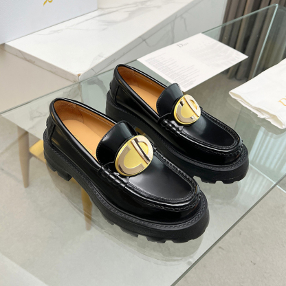 ディオール（DIOR）レザー 靴 シューズ 厚底 ローファー レディース