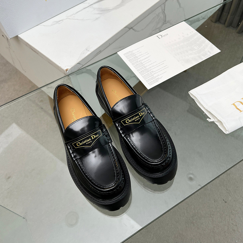 ディオール（DIOR）レザー 靴 シューズ 厚底 ローファー レディース