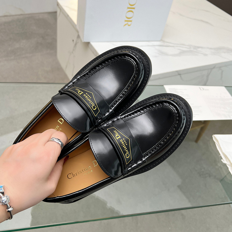 ディオール（DIOR）レザー 靴 シューズ 厚底 ローファー レディース