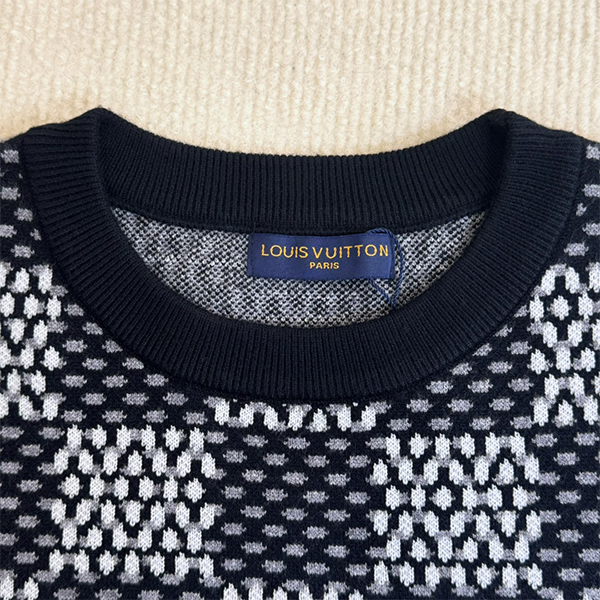 ルイ・ヴィトン LOUIS VUITTON モザイク ニット セーター クルーネック 長袖 メンズ