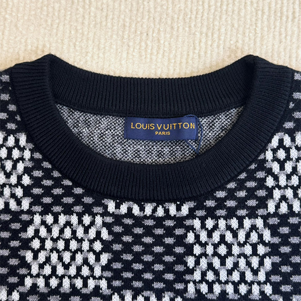 ルイ・ヴィトン LOUIS VUITTON モザイク ニット セーター クルーネック 長袖 メンズ