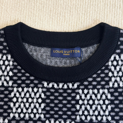 ルイ・ヴィトン LOUIS VUITTON モザイク ニット セーター クルーネック 長袖 メンズ