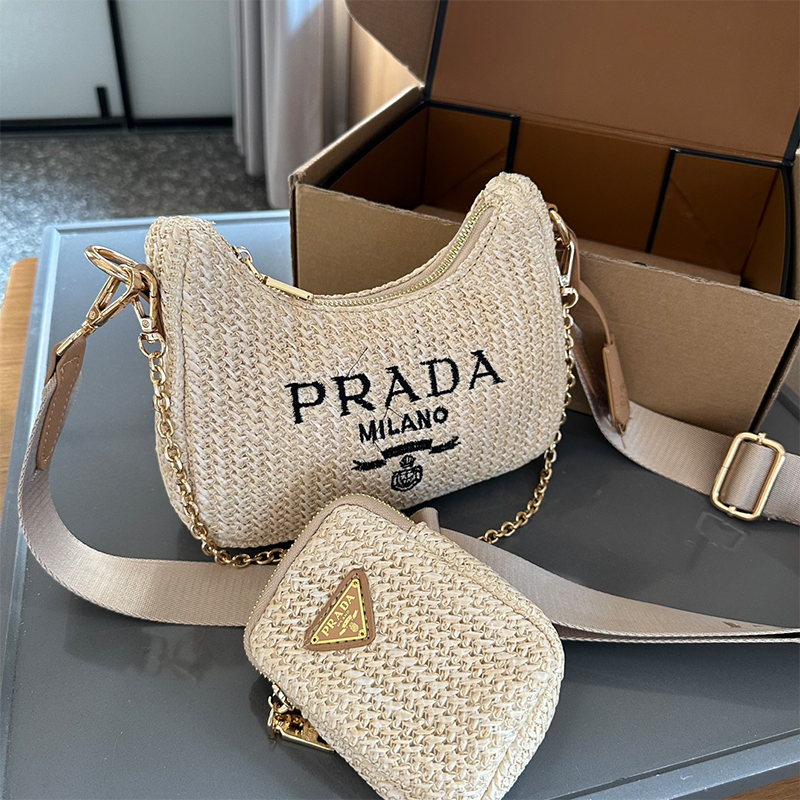 プラダ PRADA  Hobo Comboミニバッグ ハンドバッグ レディース