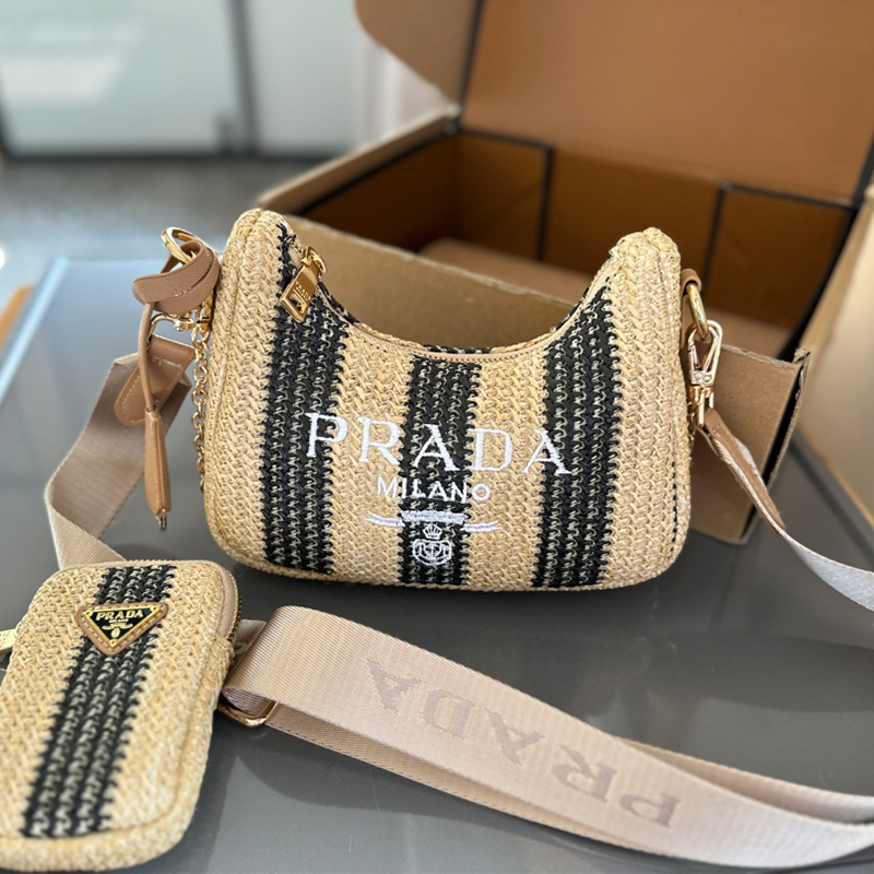 プラダ PRADA Hobo Comboミニバッグ ハンドバッグ レディース