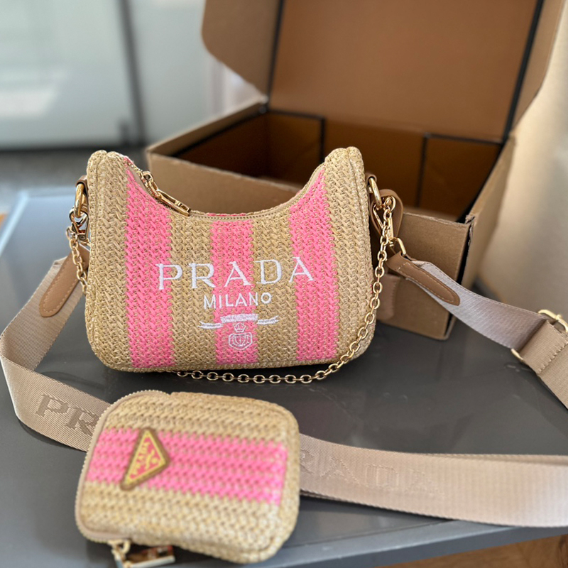 プラダ PRADA  Hobo Comboミニバッグ ハンドバッグ レディース