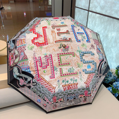 エルメス（HERMES）晴雨兼用 傘 日傘 自動折り たたみ傘 レディース