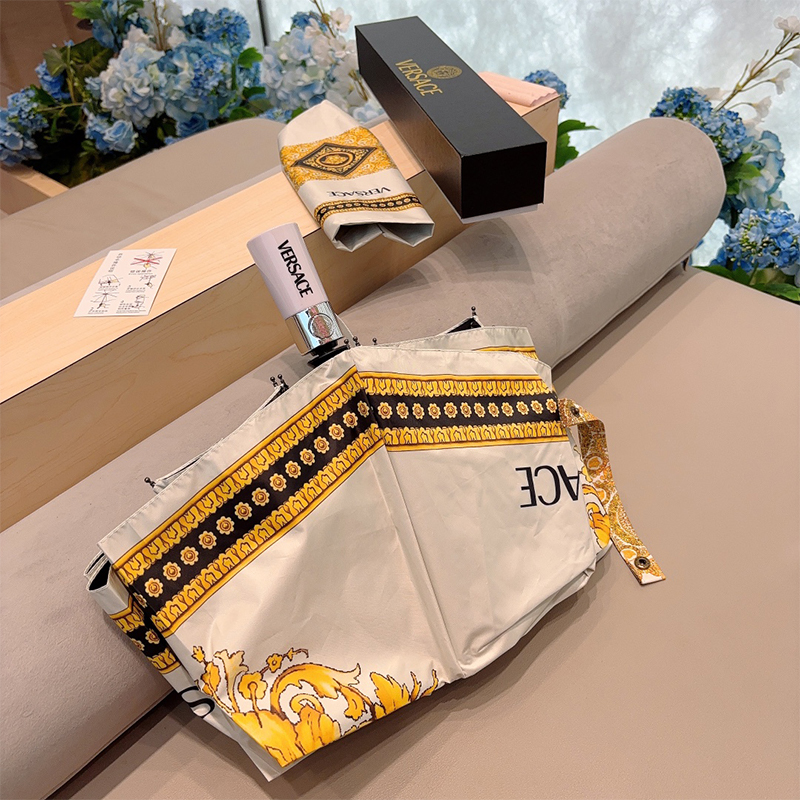 エルメス（HERMES）晴雨兼用 傘 日傘 自動折り たたみ傘 レディース