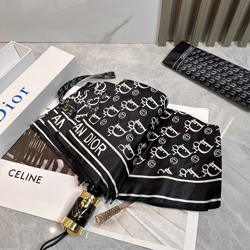 ディオール DIOR 傘 アンブレラ 日傘 ラビット 3つ折り 自動折り たたみ傘 レディース メンズ