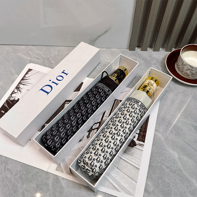ディオール DIOR 傘 アンブレラ 日傘 ラビット 3つ折り 自動折り たたみ傘 レディース メンズ