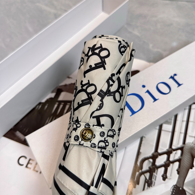 ディオール DIOR 傘 アンブレラ 日傘 ラビット 3つ折り 自動折り たたみ傘 レディース メンズ