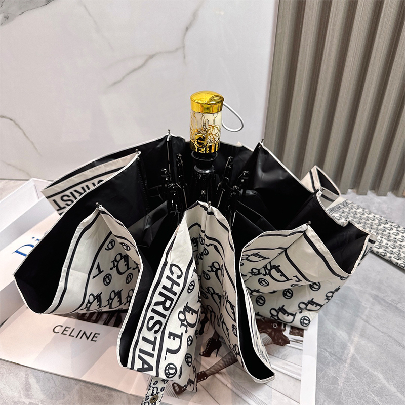 ディオール DIOR 傘 アンブレラ 日傘 ラビット 3つ折り 自動折り たたみ傘 レディース メンズ