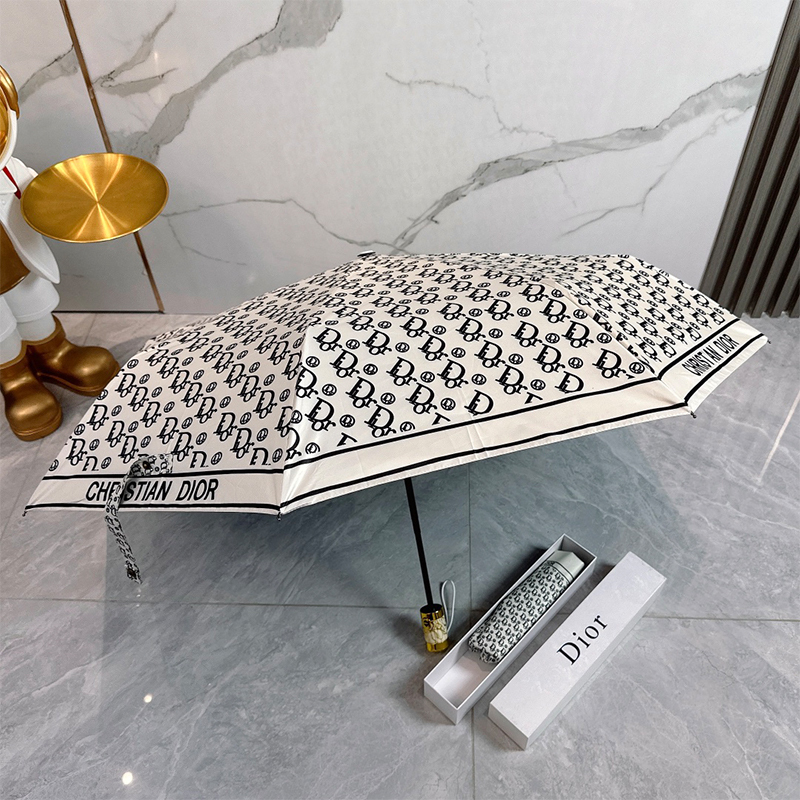 ディオール DIOR 傘 アンブレラ 日傘 ラビット 3つ折り 自動折り たたみ傘 レディース メンズ