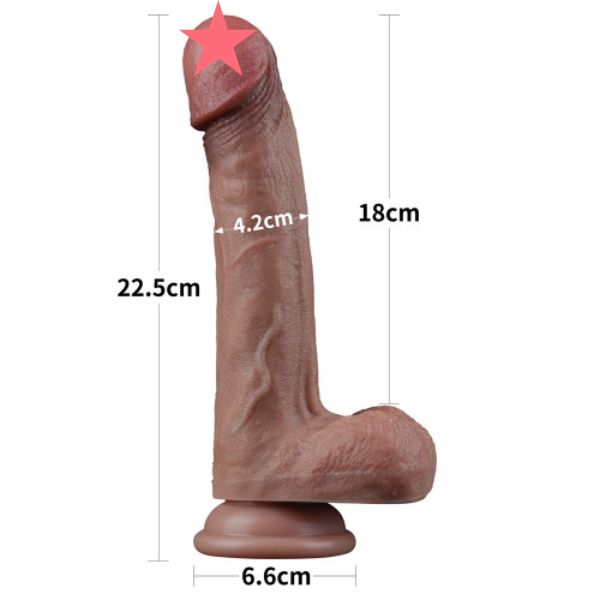 Lovetoy 22.5cm 仿真陽具，強力吸盤底座，適用於多種平滑表面。