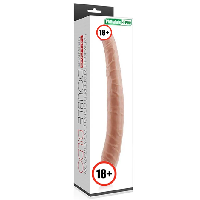 Lovetoy 雙頭仿真假陽具，兩個逼真頭部設計，靜脈紋理軸身，無鄰苯二甲酸酯PVC材質，雙重刺激。