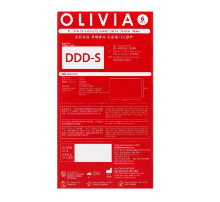奧莉維亞 Olivia 糖果屋 草莓香味 6 片口交膜片