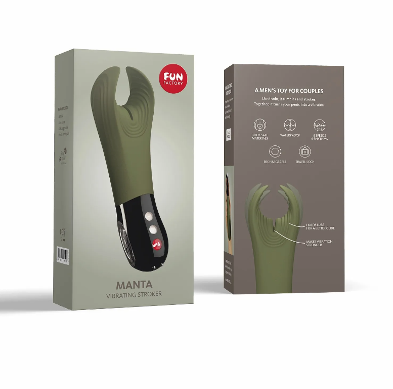 Fun Factory Manta 男士震動器 黑色/海藍色/橄欖綠色