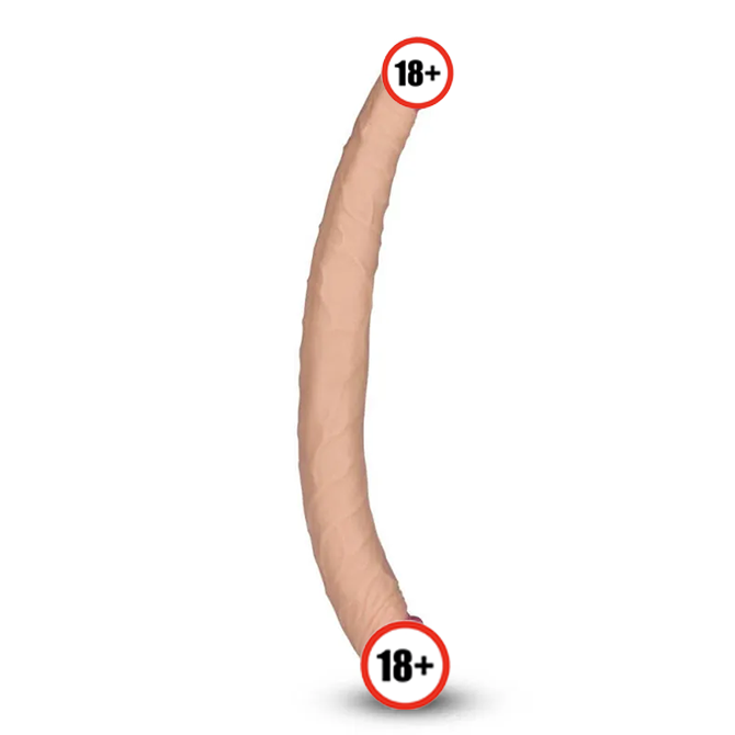 Lovetoy 雙頭仿真假陽具，適合陰道及肛門使用，靈活曲線設計，提供真實感的雙重穿透體驗。