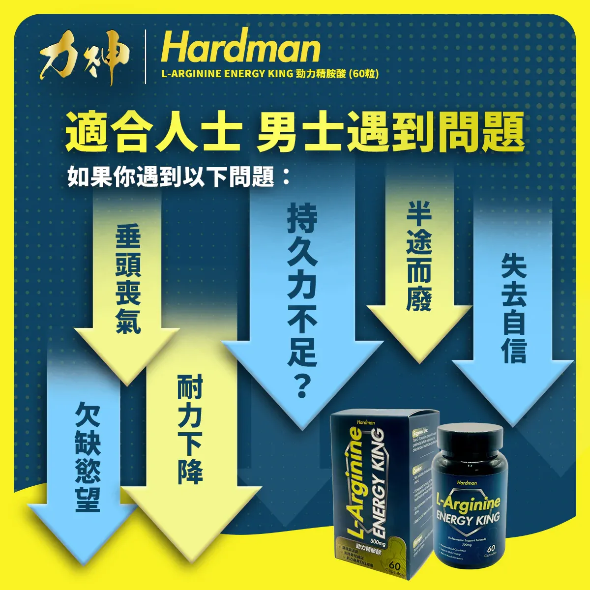 Hardman 力神 L-精胺酸 60粒-SING DR