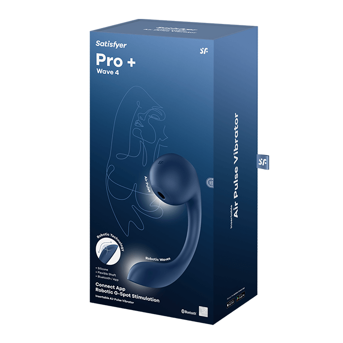 Satisfyer Pro+ Wave 4 APP控制 G點震動器，Robotic科技模擬手指推動，提供極致G點與陰蒂雙重刺激。