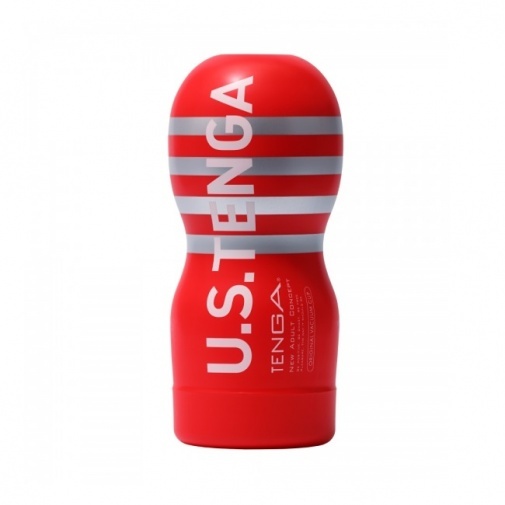 TENGA U.S. ORIGINAL 經典真空杯標準型 (第二代)，紅色設計，強力吸啜，模擬深喉體驗，預潤滑便捷使用。