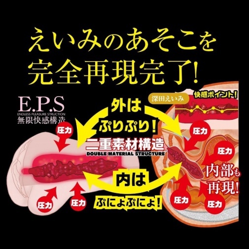 NPG 深田詠美自慰器，13cm插入長度，雙層設計與吸啜效果，極致真實的體驗。