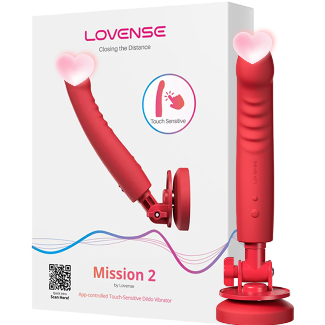 Lovense Mission 2 智能控制震動式假陽具 紅色