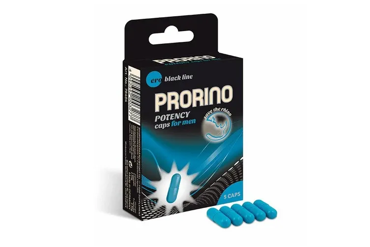 Prorino 男士性效力增強膠囊，含紅參、L-精氨酸，增強性能力和持久力。