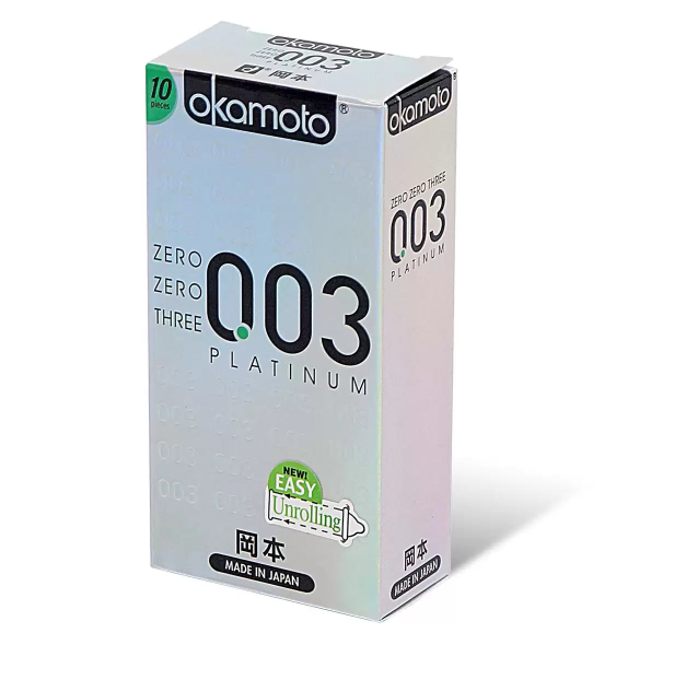 Okamoto 岡本 0.03 白金超薄安全套，10/15/21片裝，SHEERLON材質，0.03mm厚度，安全舒適。
