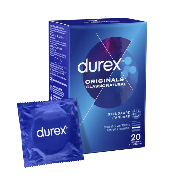DUREX - CLASSIC NATURAL CONDOMS 20 PCS