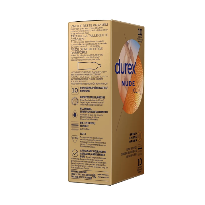 DUREX - NUDE XL CONDOMS 10 PCS