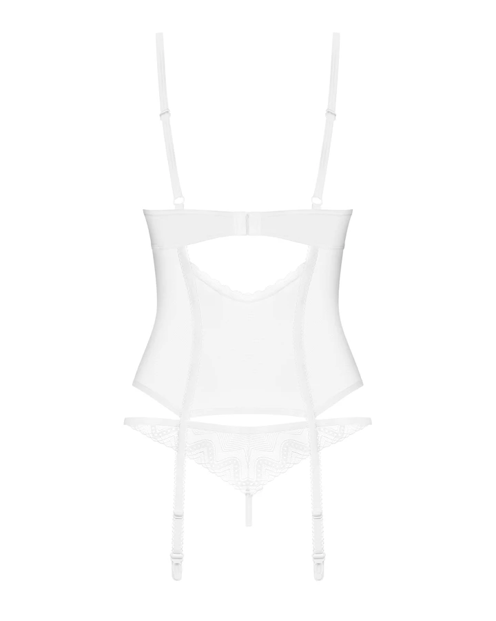 Obsessive Alissium 內衣套裝，融合透視薄紗與柔軟棉襯底丁字褲，舒適貼身，突顯性感身形。
