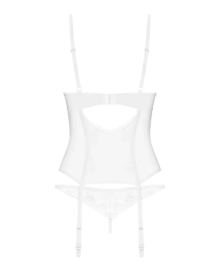 Obsessive Alissium 內衣套裝，融合透視薄紗與柔軟棉襯底丁字褲，舒適貼身，突顯性感身形。