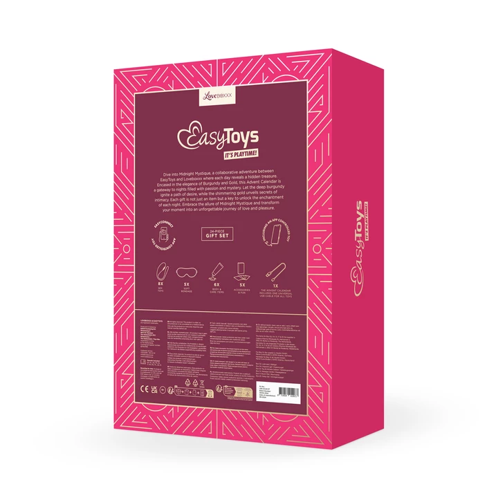 LoveBoxxx 聖誕倒數月曆，24個驚喜，含震動器、束縛工具及身體護理品。