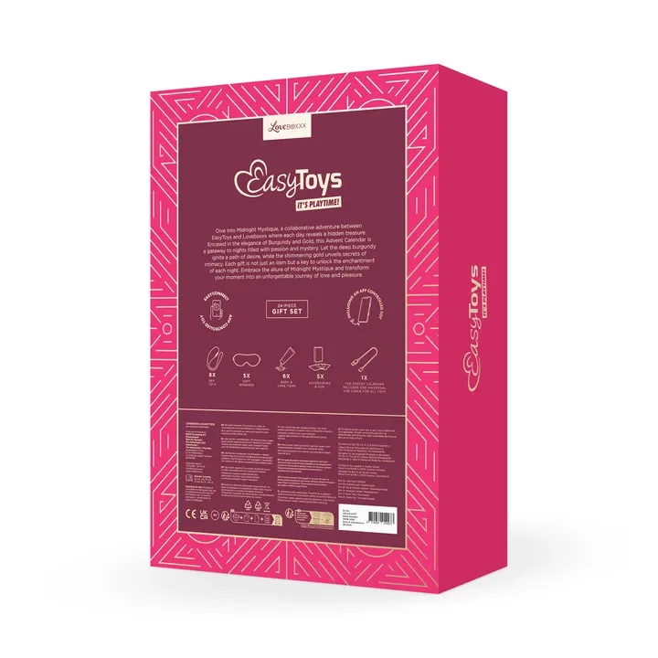 LoveBoxxx 聖誕倒數月曆,24個驚喜,含震動器、束縛工具及身體護理品。