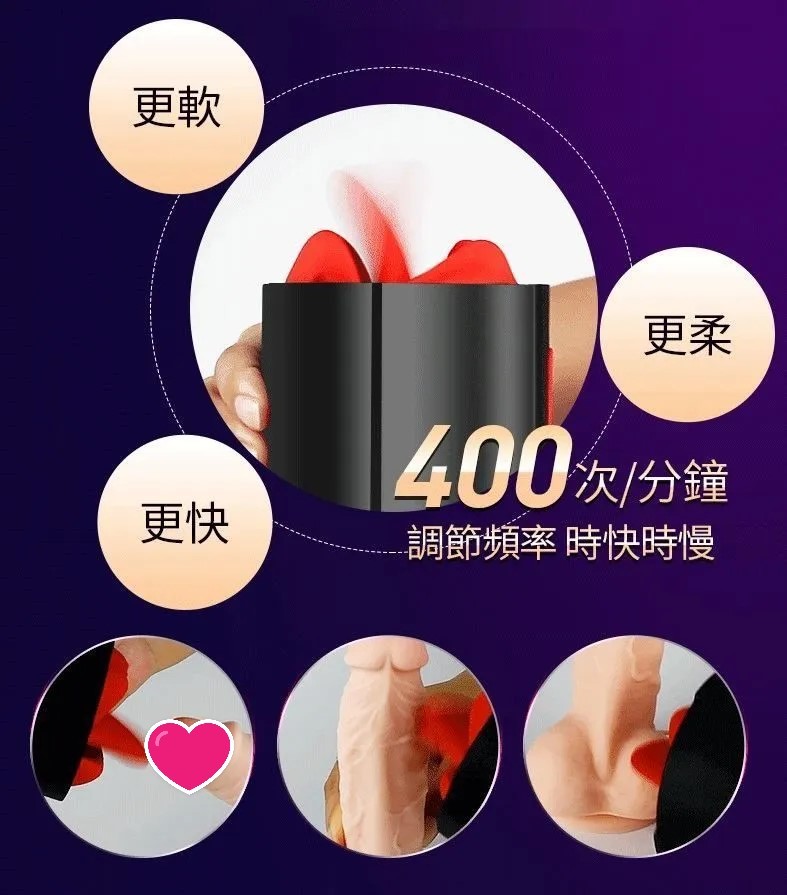 自動舌舔飛機杯，21.5cm設計，8cm直徑，獨立雙控系統，TPE材質包裹，提供舒適貼合的快感。